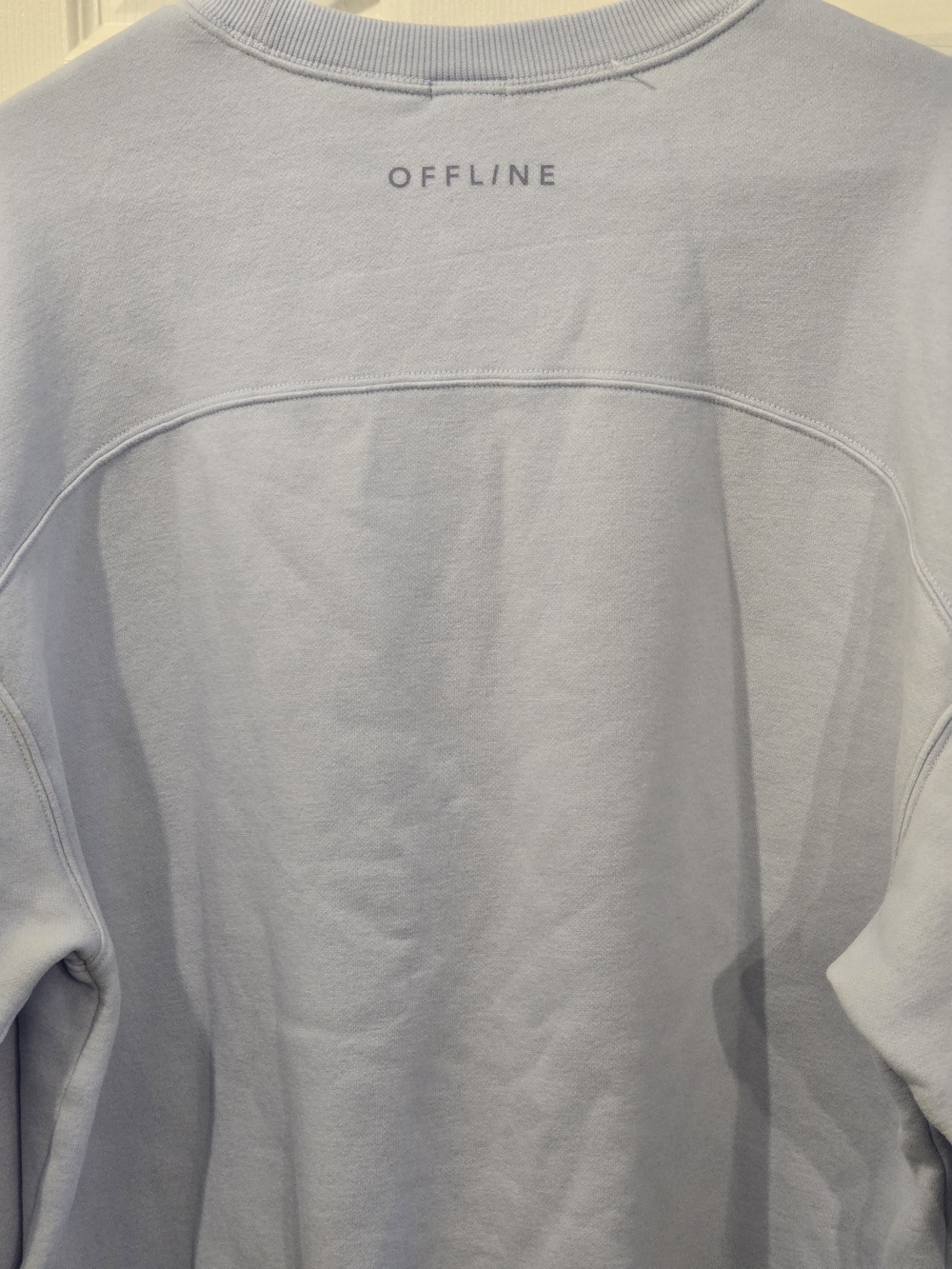NWT Offline By Aerie Crewneck Sweatshirt Light Blue - Small - Picture 3 of 5